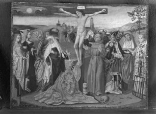 Christus am Kreuz mit Heiligen