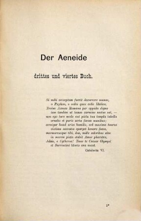 Die Aeneide Vergils, 2. Der Aeneide drittes und viertes Buch
