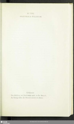 II. Teil. Friedrich Wilhelm