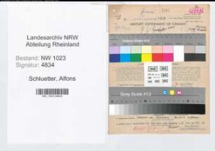 Entnazifizierung Alfons Schluetter , geb. 24.10.1901 (Angestellter)