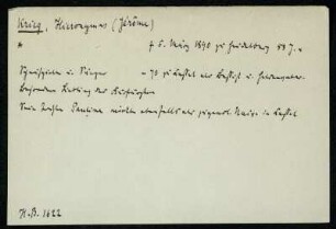 Krieg, Hieronymus (Jérôme)