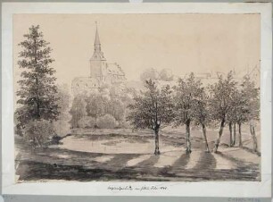 Das Dorf Leubnitz (Dresden-Leubnitz-Neuostra) mit der Kirche (eine der ältesten Dresdens)