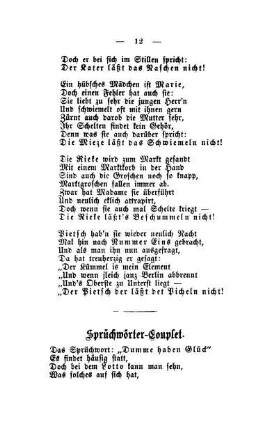 Sprüchwörter-Couplet