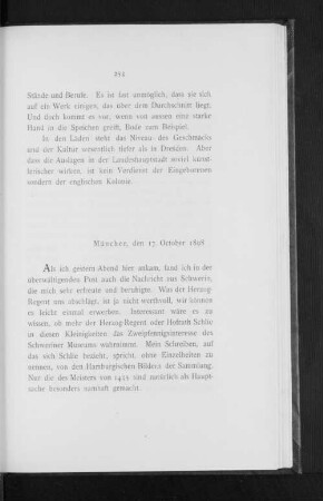 München, den 17. October 1898