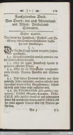 Funfzehendes Buch. Von Crays- wie auch Aßociations- und Müntz-Probations-Conventen
