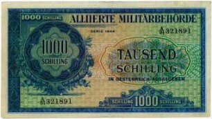 Geldschein, 1.000 Schilling (ATS), 1944