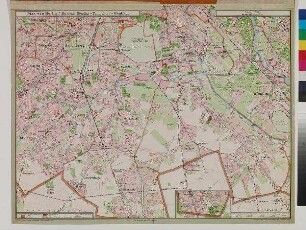 Karte von Berlin Steglitz, Tempelhof und Neukölln