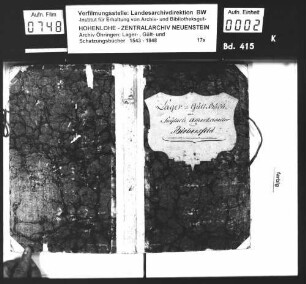 Lager- und Gültbuch über ausherrische Gülten des Amts Michelbach.