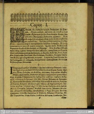 [Tractatus Primus De Nominibus Spasmorum Graecis Et Latinis]