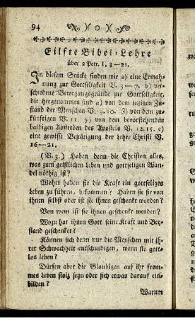 Eilfte Bibel-Lehre.