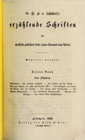 Erzählende Schriften zur christlich gebildete Leser jeden Standes und Alters, 3