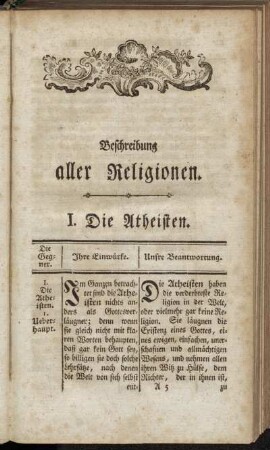 I. Die Atheisten.