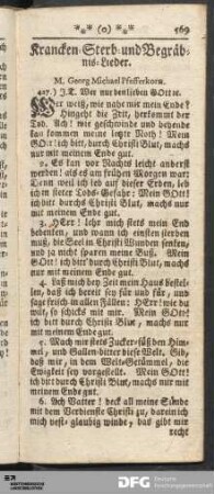 Krancken- Sterb- und Begräbnis-Lieder.