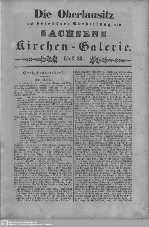 Groß-Hennersdorf (Fortsetzung) : 33. Lieferung