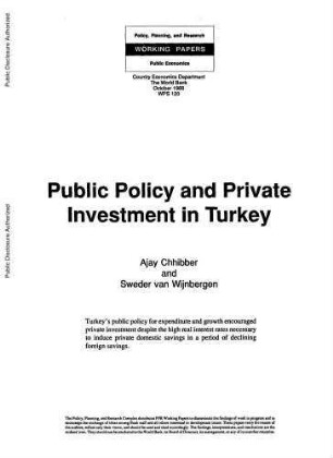Public policy and private investment in Turkey
