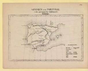 Spanien und Portugal (die pyrenäische Halbinsel). Gebirge