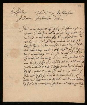 Brief von Esaias Waldmann an Johann Dolaeus