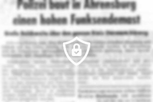 Polizei baut in Ahrensburg einen hohen Funksendemast