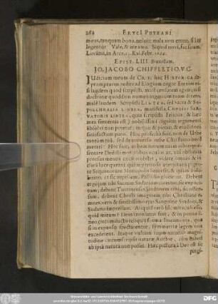 Epist. LIII. Bruxellam. Io. Iacobo Chiffletio, V. C.