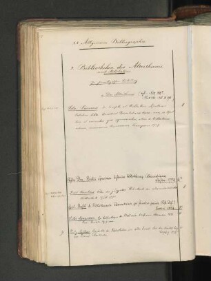 Bibliotheken des Alterthums und Mittelalters
