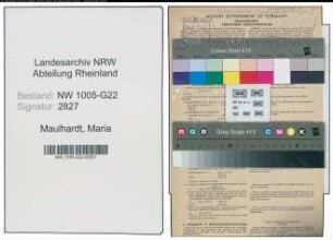Entnazifizierung Maria Maulhardt , geb. 29.08.1896 (Geschaeftsinhaberin)