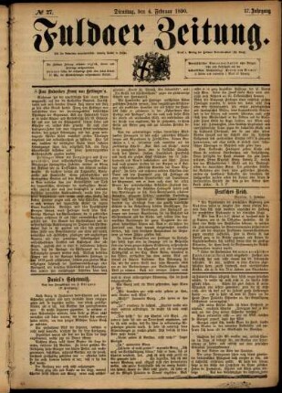 Ausgabe vom Dienstag, den 04. Februar 1890.