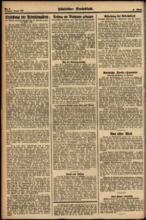 Zweite Ausgabe vom Freitag, den 08. Januar 1937.
