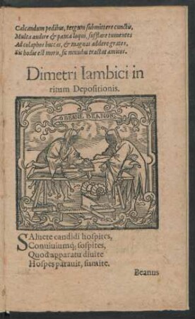 Dimetri Iambici in ritum Depositionis.