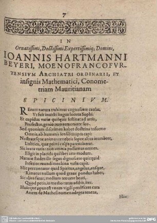 IN Ornatissimi, Doctissimi Expertissimiq; Domini, ...