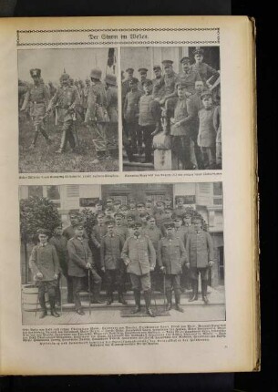 Kaiser Wilhelm II. und Kronprinz Wilhelm bei unsern tapferen Kämpfern.