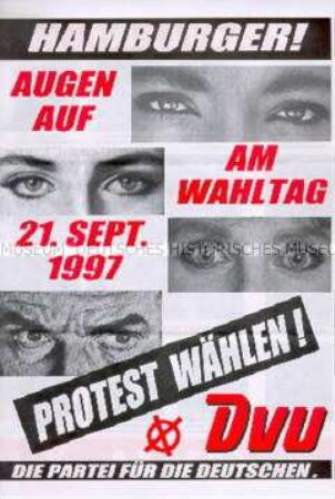 Propagandaschrift der DVU zur Hamburger Bürgerschaftswahl 1997