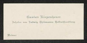 Brief von Gustav Kiepenheuer an Gerhart Hauptmann