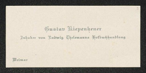 Brief von Gustav Kiepenheuer an Gerhart Hauptmann