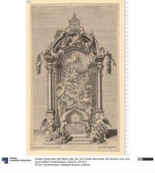 Altar, bez: Joh. Daniel Hertz invent. del. et excud. Aug. Vind. Iacob Gottlieb Thelot Sculpsit.