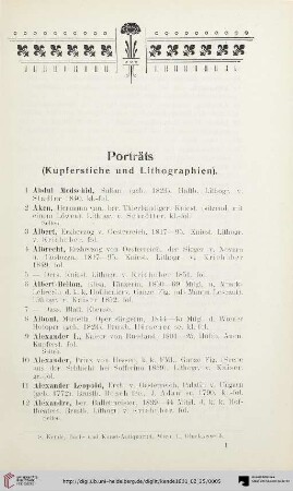 Porträts (Nr. 1-998)