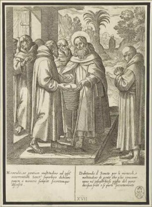 Antonius Abbas entweicht in die Einsamkeit der Oberthebais (Blatt 17 der Folge zum Leben des Antonius Abbas)