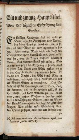 Ein und zwanz. Hauptstück. Von der täglichen Erforschung des Gewissens.