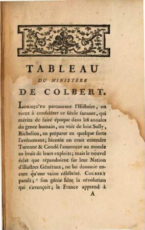 Tableau Du Ministère De Colbert