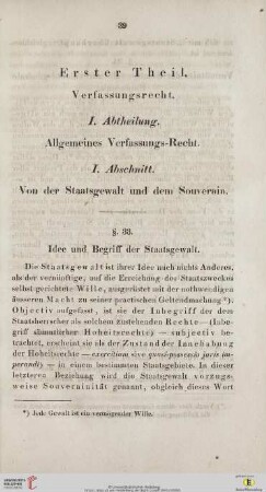 Erster Theil: Verfassungsrecht