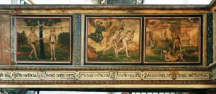 Bemalung der Nordempore mit Szenen des Alten Testaments — Sündenfall, Vertreibung aus dem Paradies und Brudermord