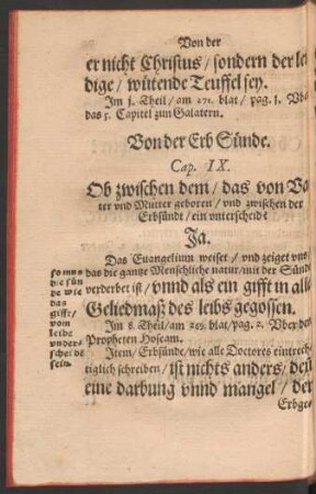 Von der Erb Sünde. Cap. IX.