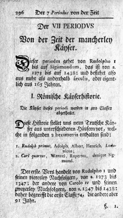 Der VII Periodvs Von der Zeit der mancherley Kaeyser