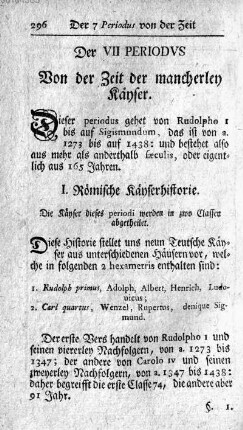 Der VII Periodvs Von der Zeit der mancherley Kaeyser