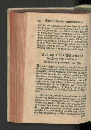 Auszug eines Schreibens.