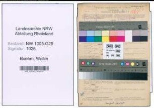 Entnazifizierung Walter Boehm , geb. 10.04.1915 (Bahninspektor)