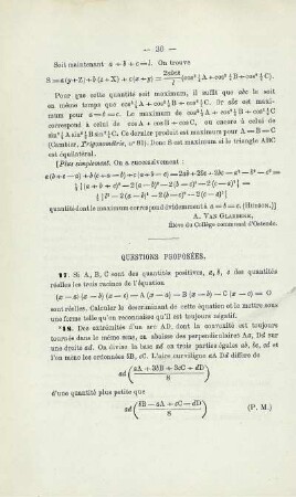 QUESTIONS PROPOSÉES.
