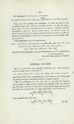 QUESTIONS PROPOSÉES.