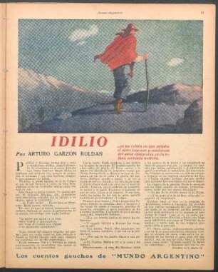 Idilio : Los cuentos gauchos de "Mundo Argentino"