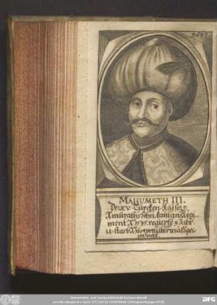 [Mahumed III. Der XV. Türcken-Kayser.]