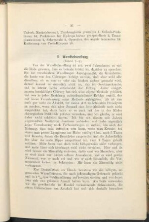 II. Wundbehandlung.